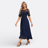 Mariana | Short-Sleeve Lace Dress