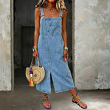Relaxed Strappy Denim Dress