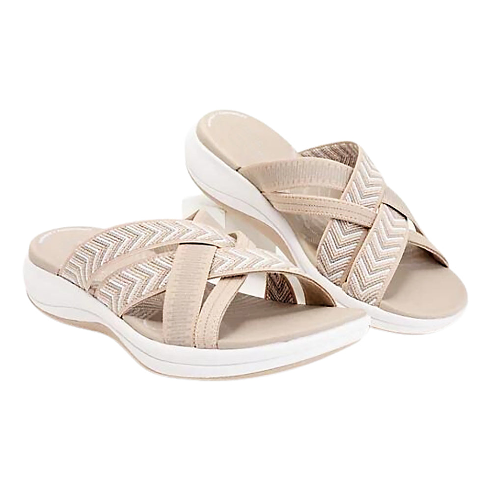 Belinda Orthopaedic Sandals Beige, photo studio