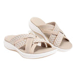 Belinda | Crossover Slide Sandals with a Cushioned Footbed