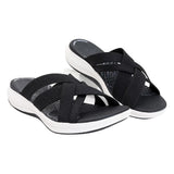 Belinda | Crossover Slide Sandals with a Cushioned Footbed