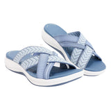 Belinda | Crossover Slide Sandals with a Cushioned Footbed