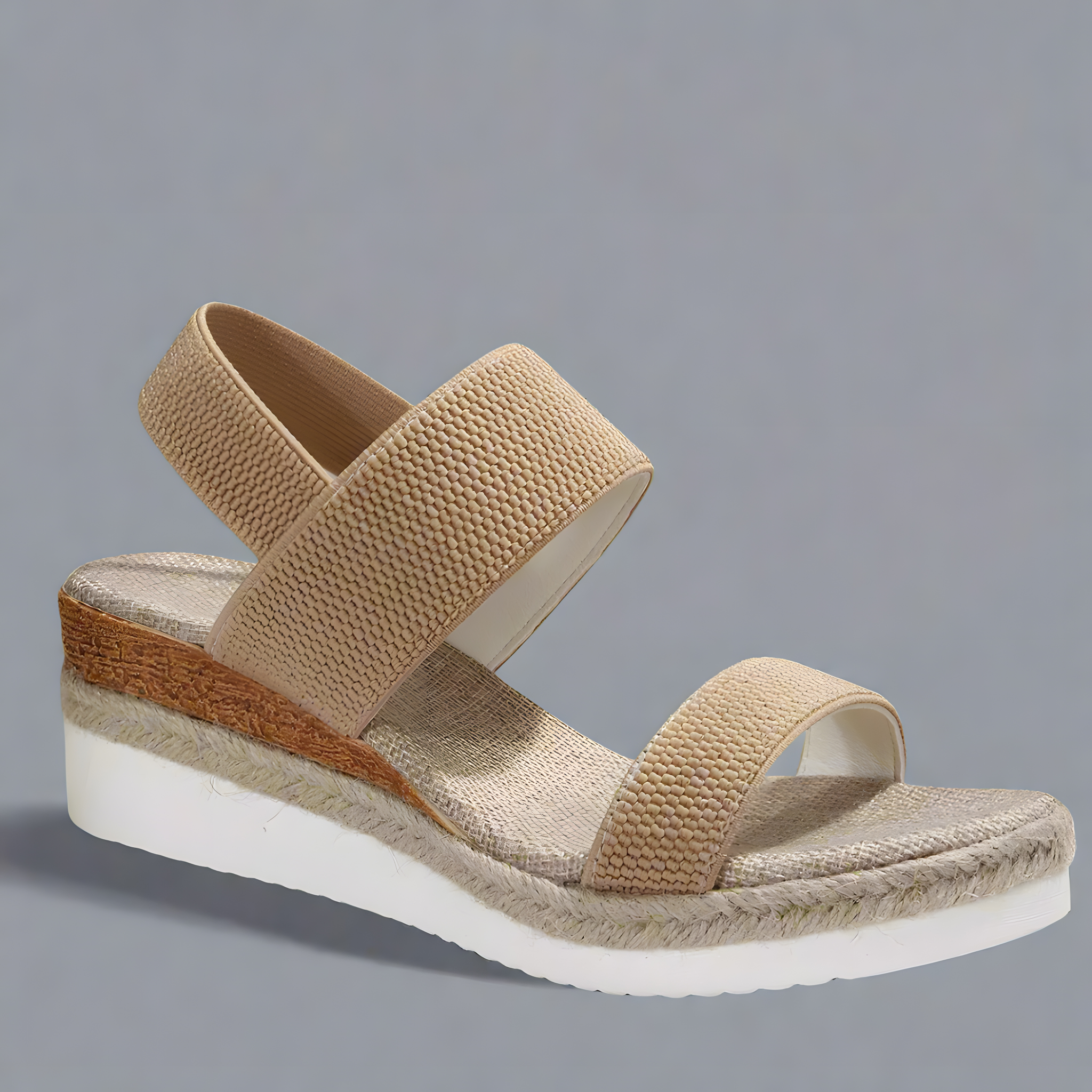 Aimee | Women's Platform Orthopaedic Sandals Khaki, photo studio