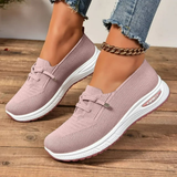 Raquel | Knit Slip-On Sneakers with Criss-Cross Cords