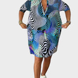 Mary | Colourful V-Neck Dress