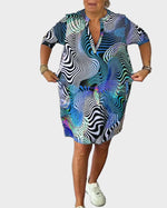 Mary | Colourful V-Neck Dress