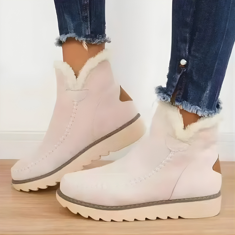 Maica Orthopedic Ankle Boots Beige, photo studio