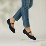 Fiona | Mary-Jane Flats with a Square Toe