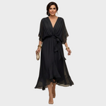 Monica | V-Neck Chiffon Dress