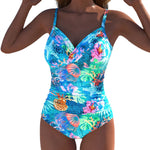 Sophisticated Swimsuit in Turquoise Coral Reef