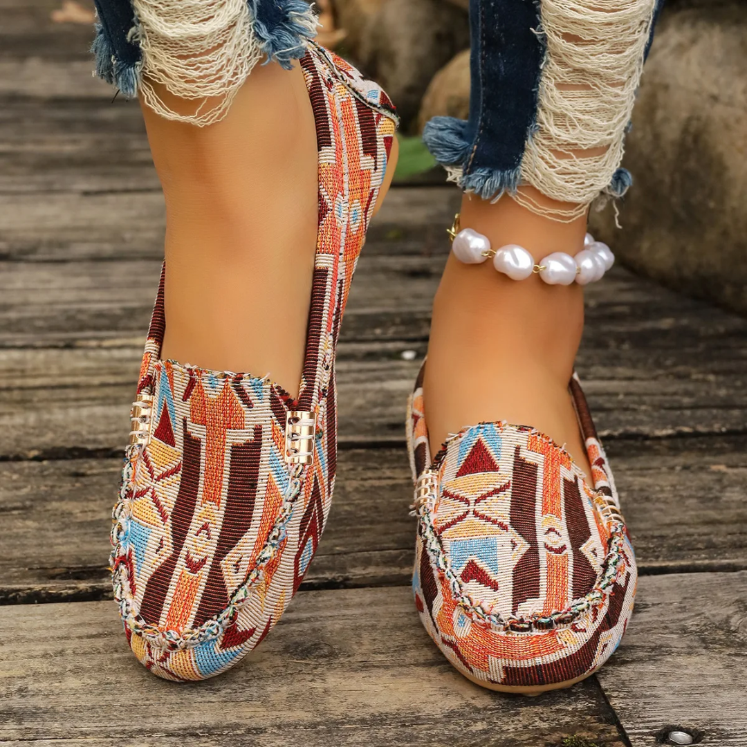 Jazmine Boho Comfort Shoes Orange, photo studio