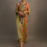 Danielle | Floral Maxi Dress with Matching Vest