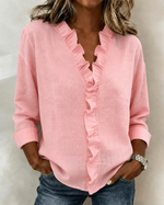 Hope | Refined Ruffled V-Neck Blouse