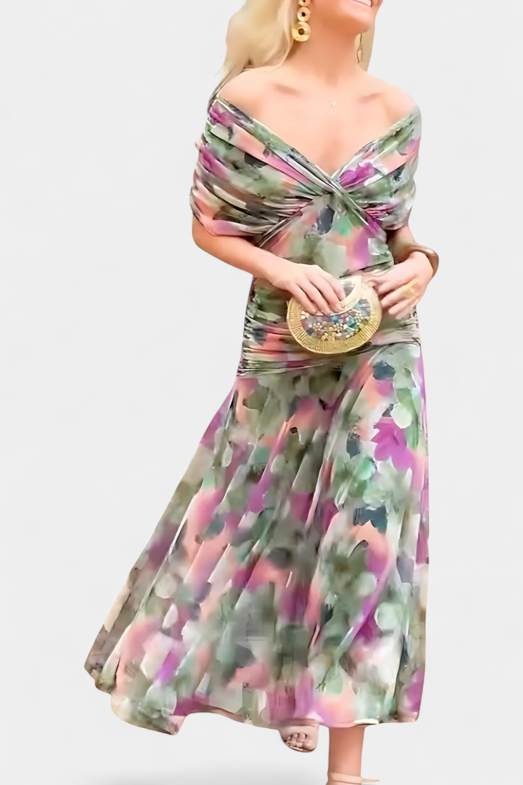 Maddison | V-Neck Floral Maxi Dress