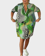 Mary | Colourful V-Neck Dress