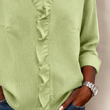Hope | Refined Ruffled V-Neck Blouse