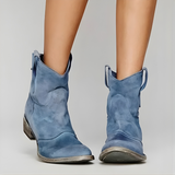Harley | Slouchy Western Ankle Boots with Pull Tabs