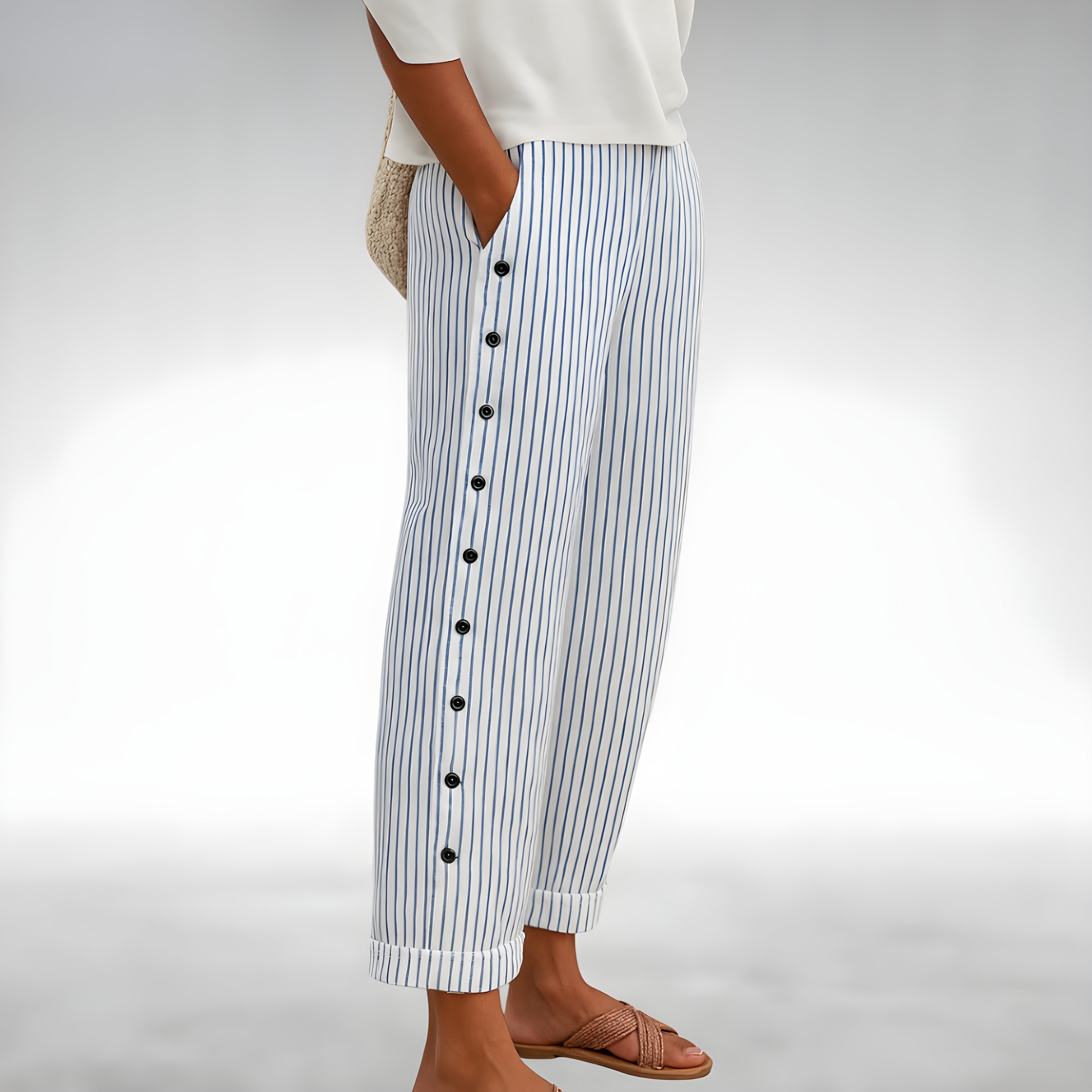 Milan Lightweight Comfort Pants Grey, photo studio