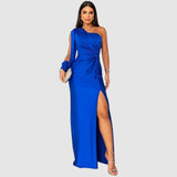 Meredith | Elegant One-Shoulder Maxi Dress