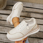 Lily | Cushioned Walking Sneakers with a Side Zip