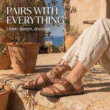 Leah | Braided Slide Sandals with a Buckle Strap