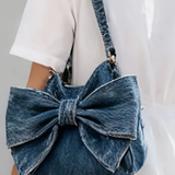 Retro Denim Bow Bag