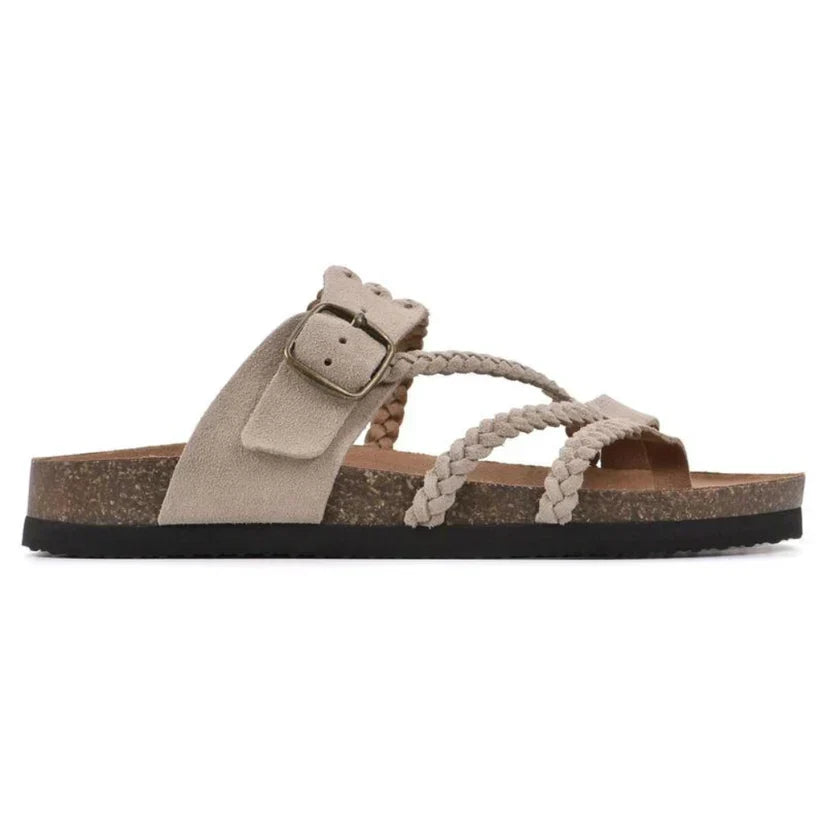 Leah Braided Cork Comfort Sandals Beige, photo studio