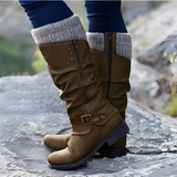 Kaia | Orthopaedic Knee-High Boots with a Knit Cuff