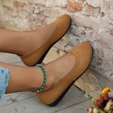Frieda | Rib-Knit Slip-On Ballet Flats