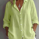 Renata | Turn-Down Collar Long-Sleeve Shirt