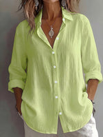 Renata | Turn-Down Collar Long-Sleeve Shirt
