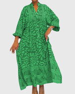 Maxi Dress with Elegant Print