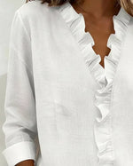 Hope | Refined Ruffled V-Neck Blouse