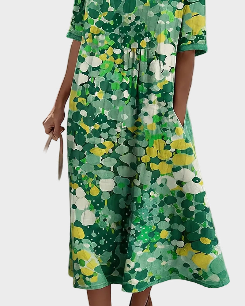 Elena | Light and Flowy Floral Midi Dress