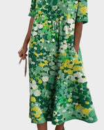 Elena | Light and Flowy Floral Midi Dress