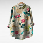 Elegant Summer Blouse in Navy Cornflower