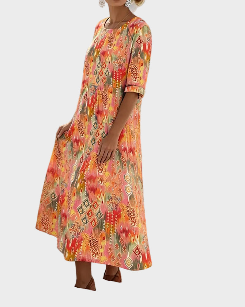 Emma | Light and Flowy Floral Midi Dress