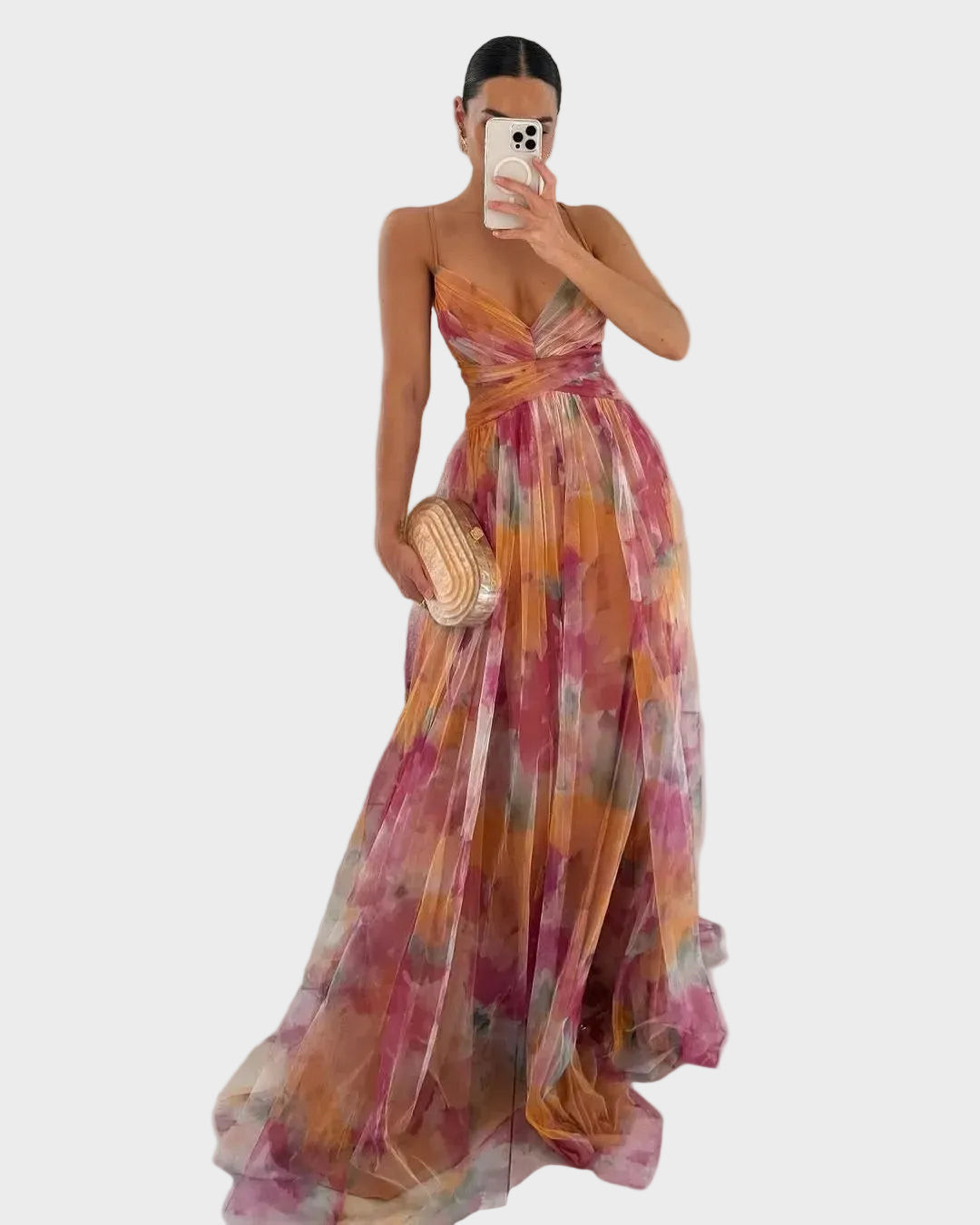 Jean | The Dress That Celebrates Your Femininity Orange, photo studio
