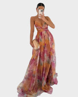 Jean | Strappy Maxi Dress with a Crossover Bodice