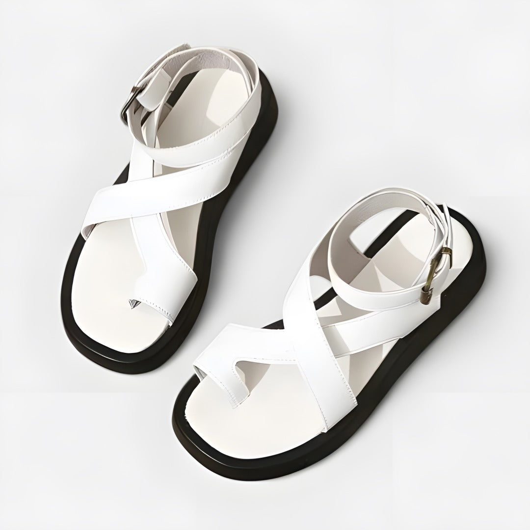 Caprice | Women's Platform Sandals White, photo studio