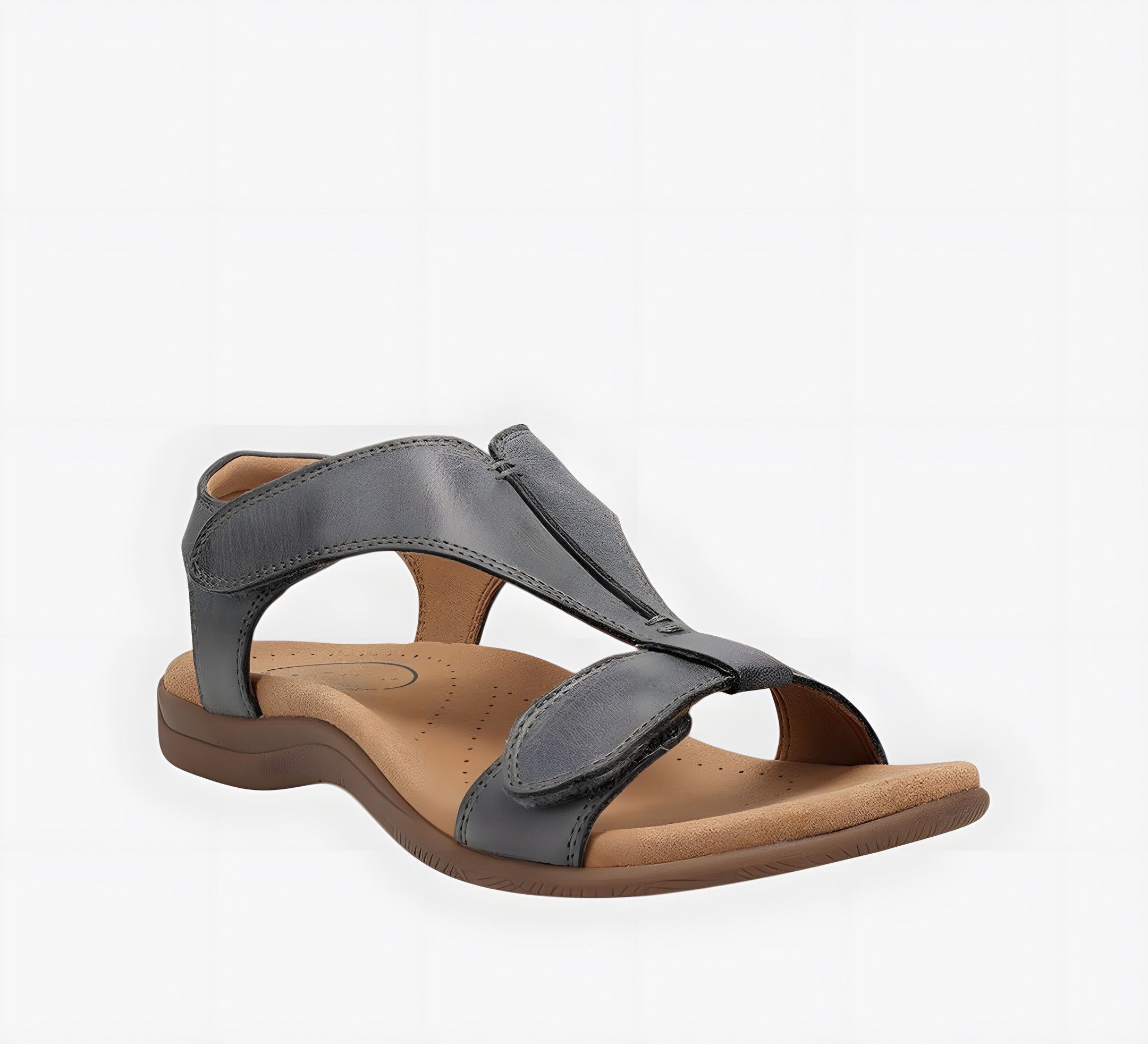 Celine | Women's Comfortable Slip-On Sandals Grey, photo studio