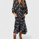Elegant Striped Boho Maxi Dress