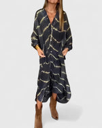 Elegant Striped Boho Maxi Dress