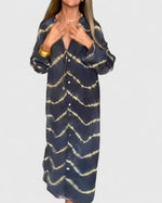Elegant Striped Boho Maxi Dress