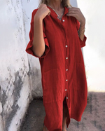 Pippa | Relaxed Flowy Shirt Dress