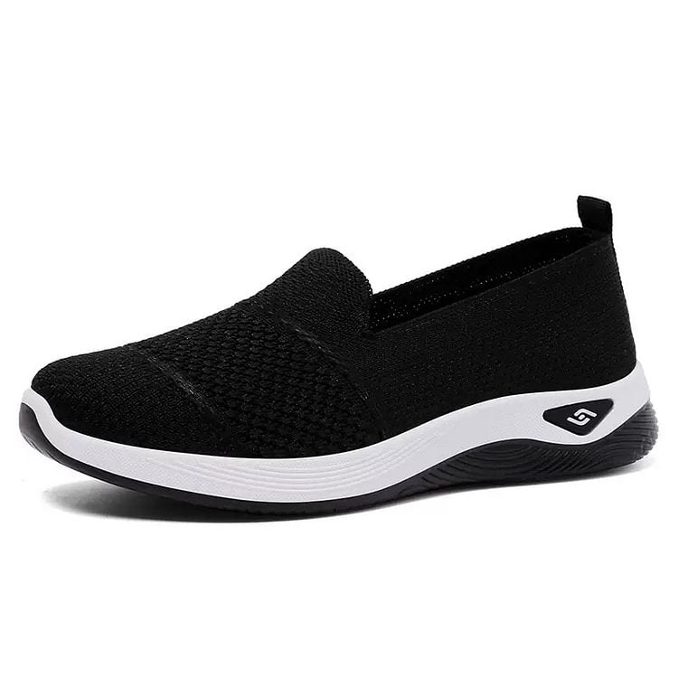 Azalea Orthopedic Slip-On Sneakers Black, photo studio