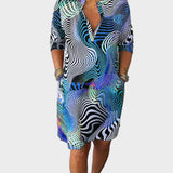Mary | Colourful V-Neck Dress