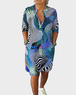 Mary | Colourful V-Neck Dress