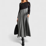 Elegant Long-Sleeve Maxi Dress