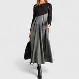 Elegant Long-Sleeve Maxi Dress